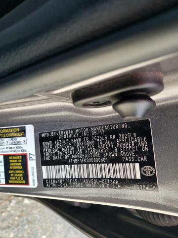 2017 TOYOTA CAMRY LE - 4T1BF1FK3HU800801