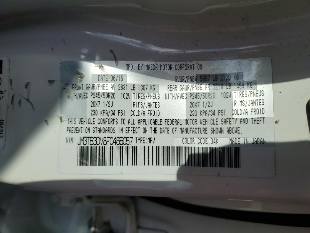 MAZDA CX-9 GRAND TOURING