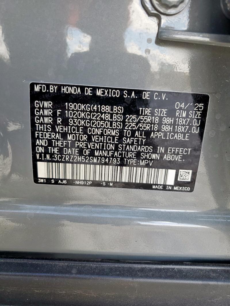 2025 HONDA HR-V SPORT 3CZRZ2H52SM794793
