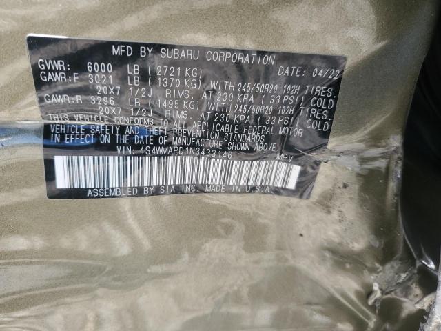 2022 SUBARU ASCENT LIM - 4S4WMAPD1N3433146