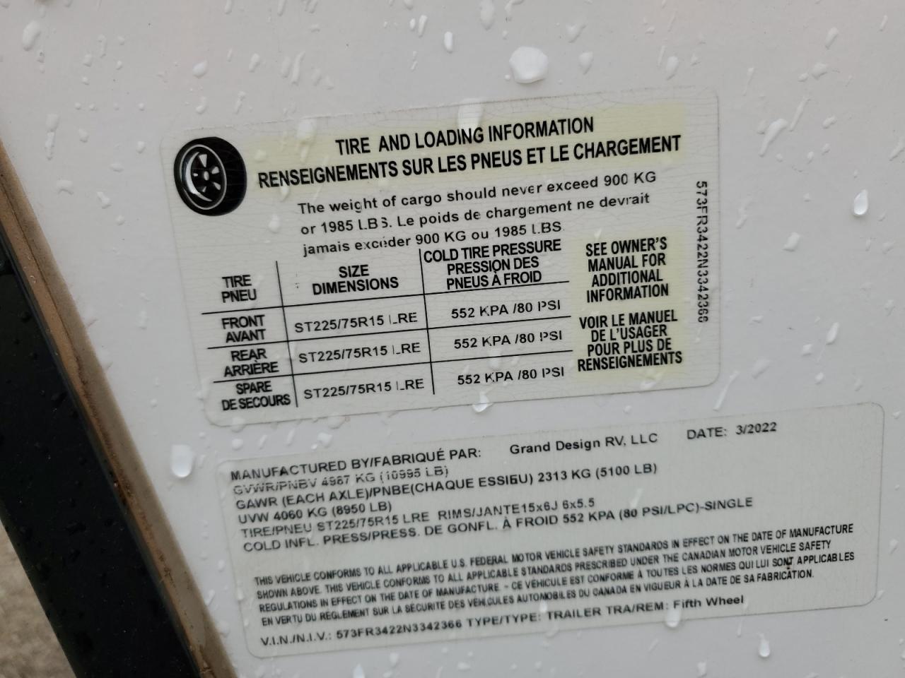 Lot #3304646943 2022 REFL TRAVELTRAI