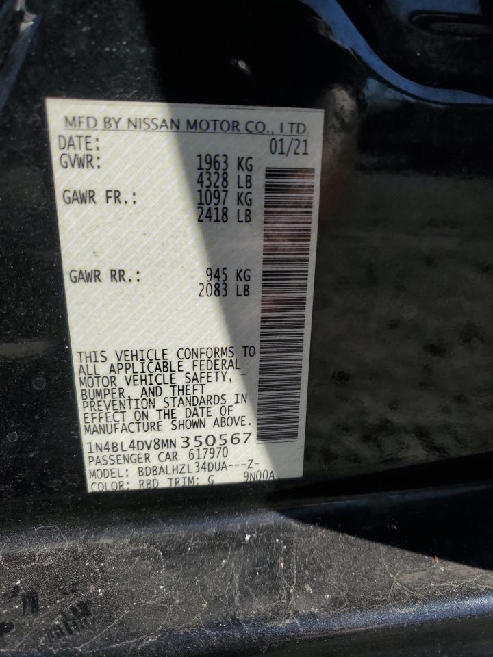 Lot #3302843921 2021 NISSAN ALTIMA SV