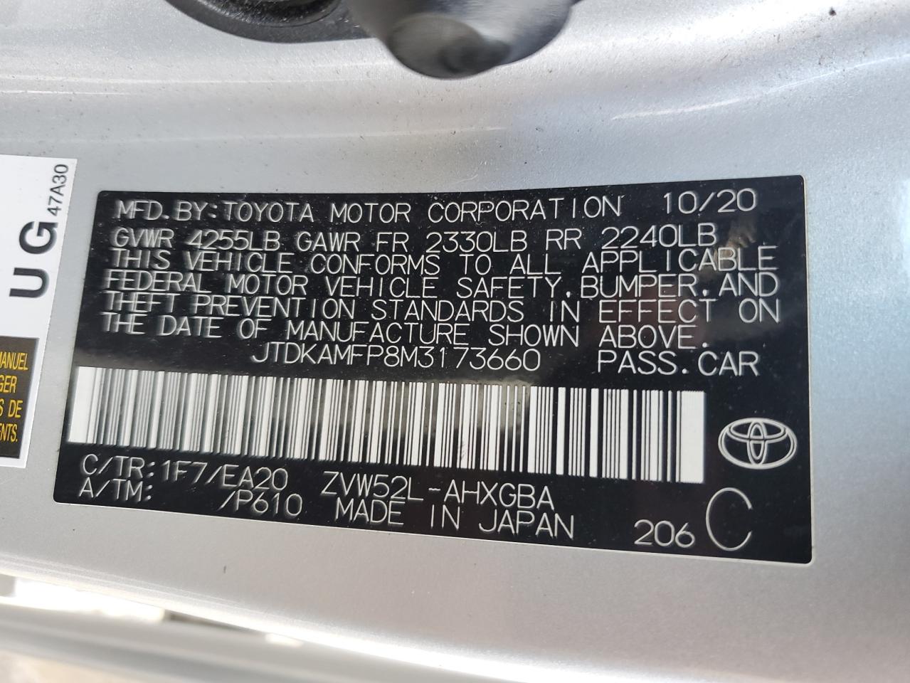 TOYOTA PRIUS PRIME LE