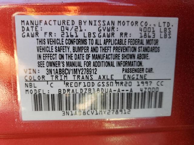 2021 NISSAN SENTRA SV #3302766387