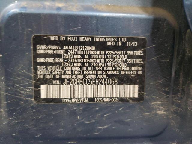 2014 SUBARU XV CROSSTR - JF2GPBCC5EH244068