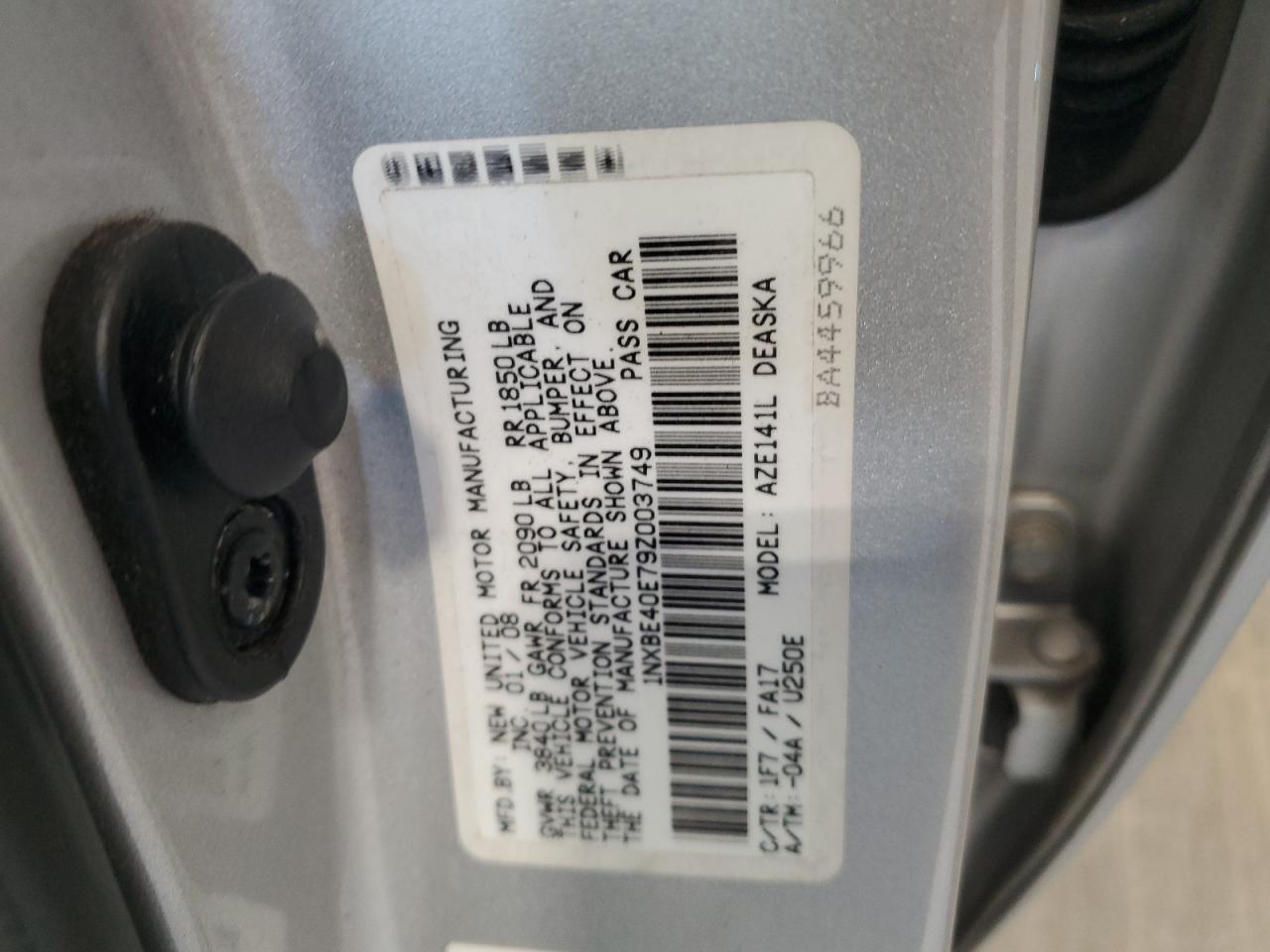 Lot #3293401060 2009 TOYOTA COROLLA XR