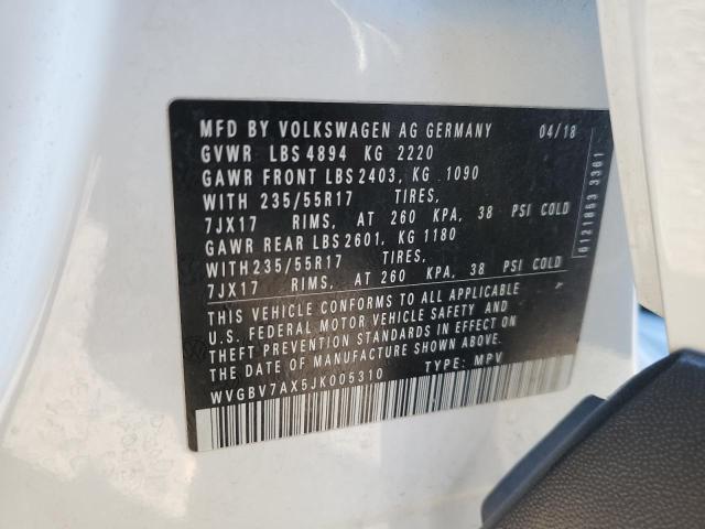 2018 VOLKSWAGEN TIGUAN LIM WVGBV7AX5JK005310