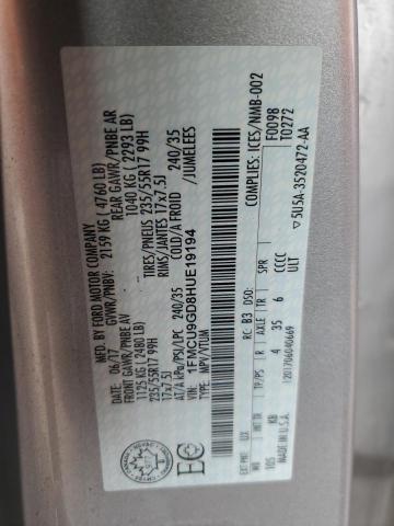 2017 FORD ESCAPE SE - 1FMCU9GD8HUE19194