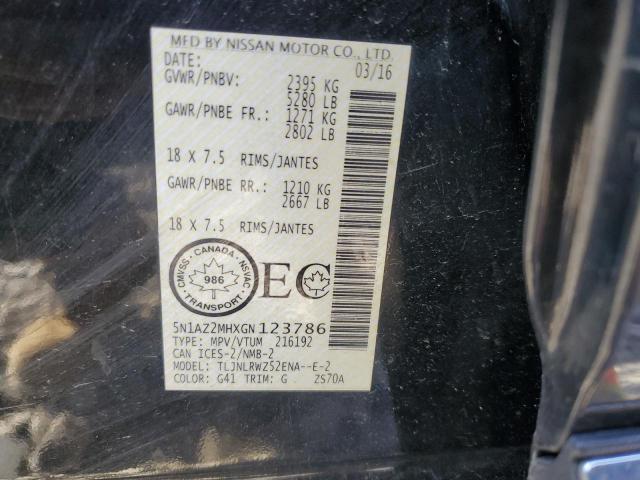 2016 NISSAN MURANO S - 5N1AZ2MHXGN123786