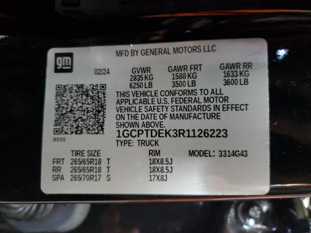 2024 CHEVROLET COLORADO Z 1GCPTDEK3R1126223