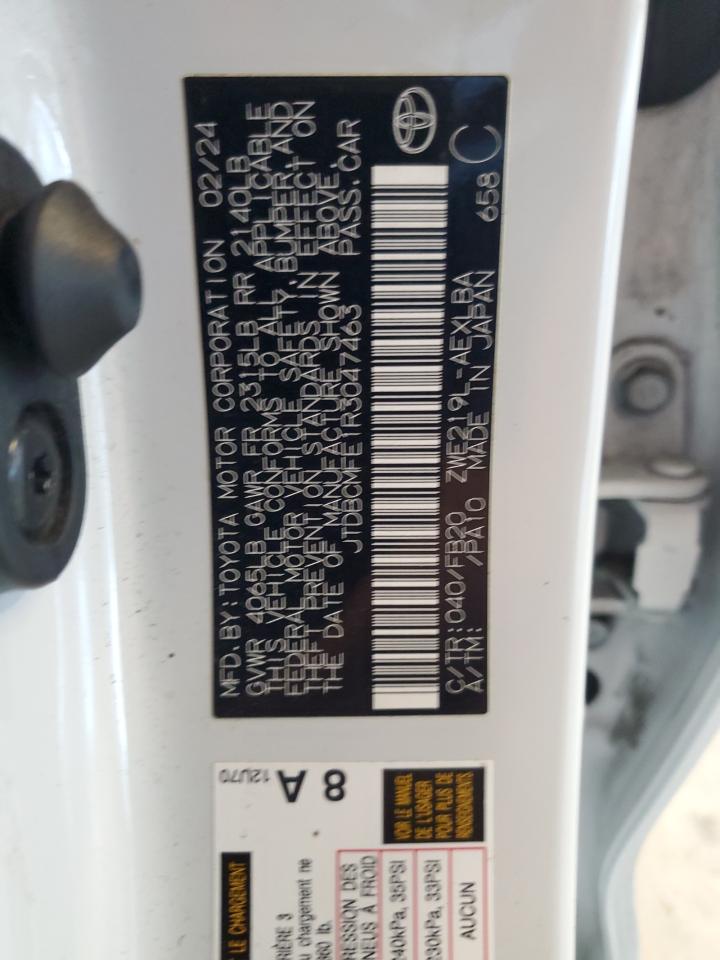 Lot #3304148508 2024 TOYOTA COROLLA LE