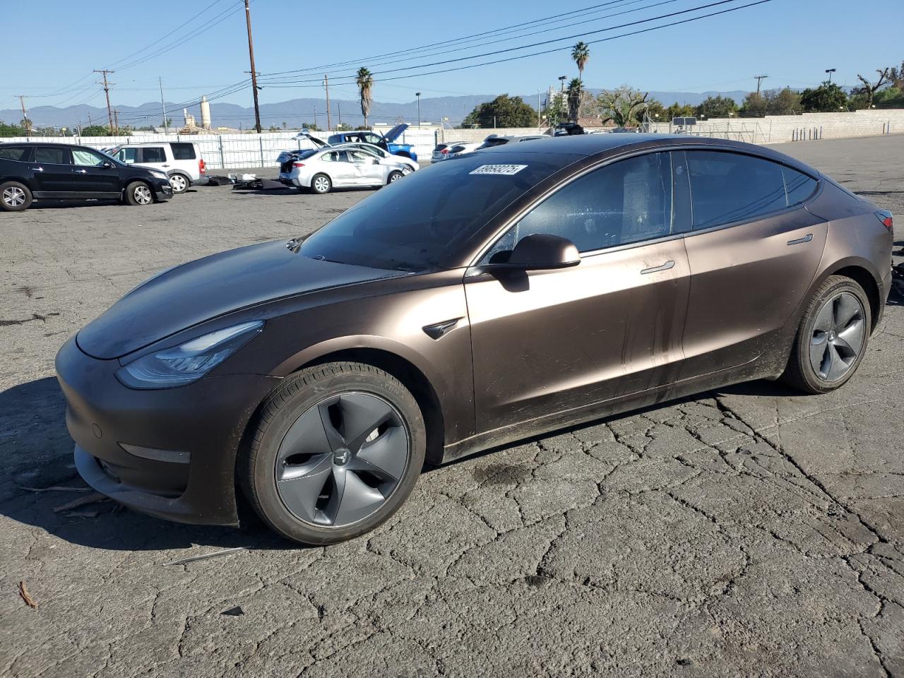 Lot #3305605814 2020 TESLA MODEL 3