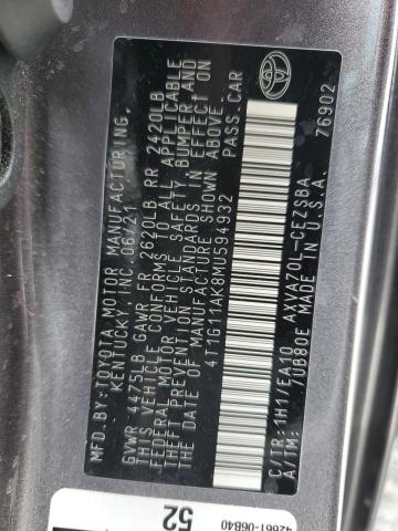 2021 TOYOTA CAMRY SE #3286744288