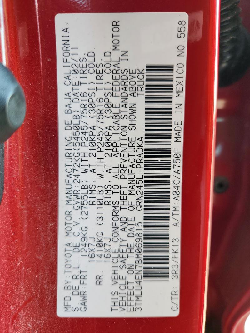 2011 TOYT TACOMA DOUBLE CAB - 3TMLU4EN7BM069815