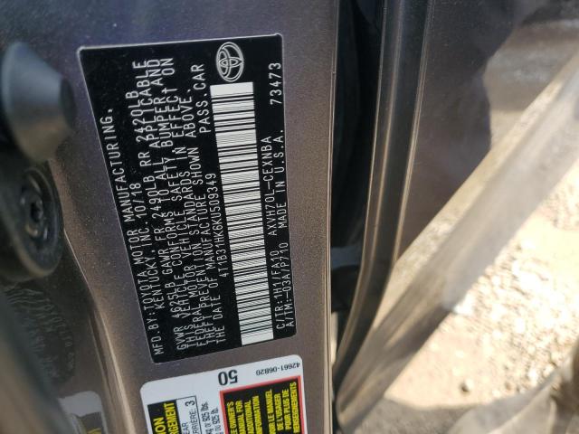 2019 TOYOTA CAMRY LE - 4T1B31HK6KU509349