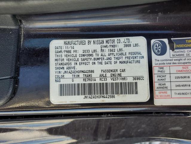 2015 NISSAN 370Z BASE - JN1AZ4EH0FM442586