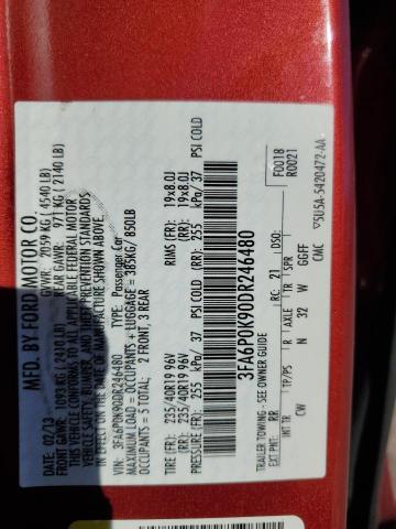 2013 FORD FUSION TIT - 3FA6P0K90DR246480