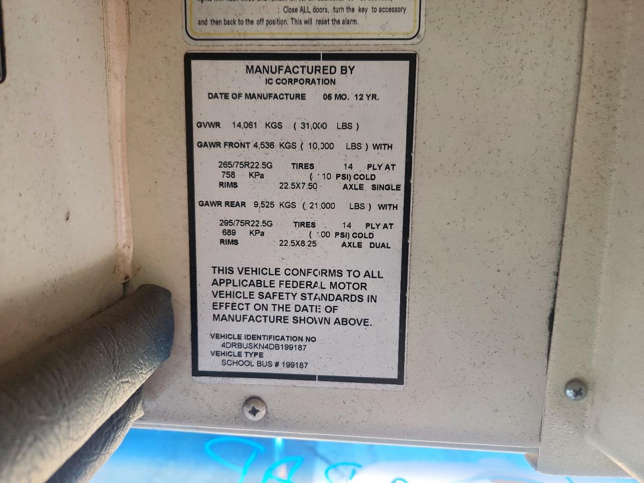 Lot #3260536068 2013 IC CORPORATION CE SERIES SCHOOL