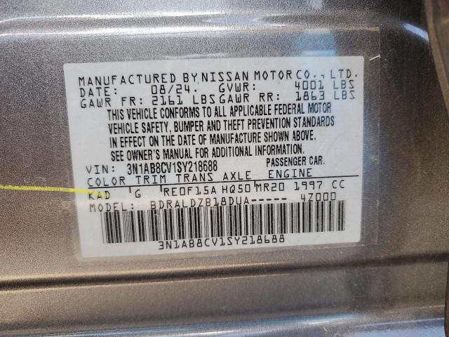 2025 NISSAN SENTRA SV 3N1AB8CV1SY218688