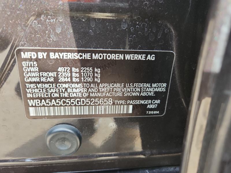 2016 BMW 528 I WBA5A5C55GD525658