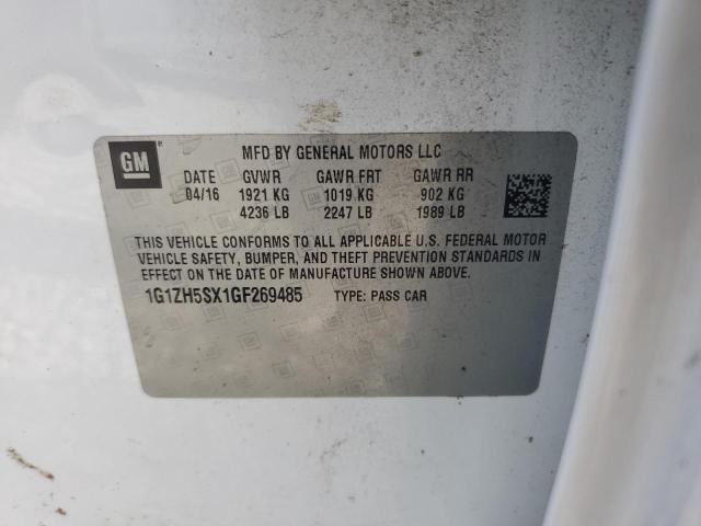 2016 CHEVROLET 1/2 TON 1G1ZH5SX1GF269485