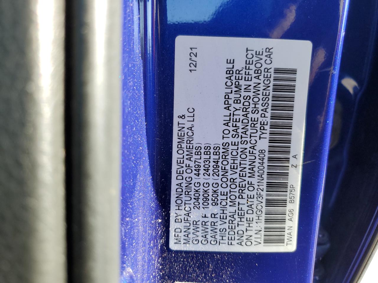 HONDA ACCORD HYBRID SPORT