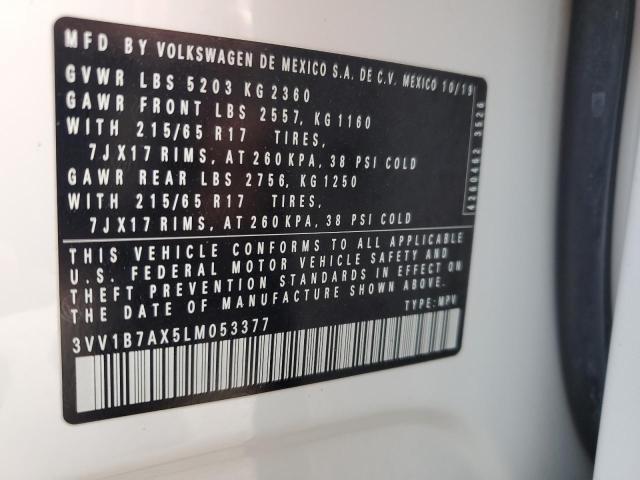 2020 VOLKSWAGEN TIGUAN S #3296989836