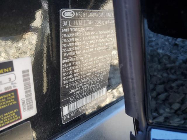 2017 LAND ROVER RANGE ROVE #3296874897