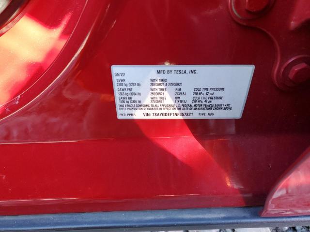 2022 TESLA MODEL Y - 7SAYGDEF1NF457821