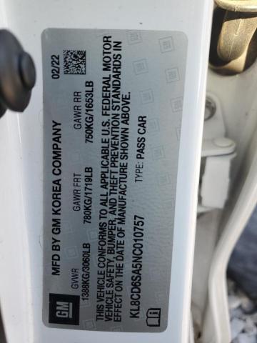 2022 CHEVROLET SPARK 1LT KL8CD6SA5NC010757