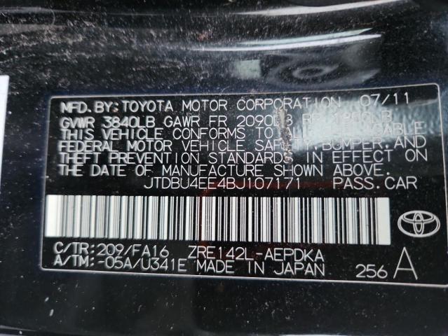 2011 TOYOTA COROLLA BA - JTDBU4EE4BJ107171