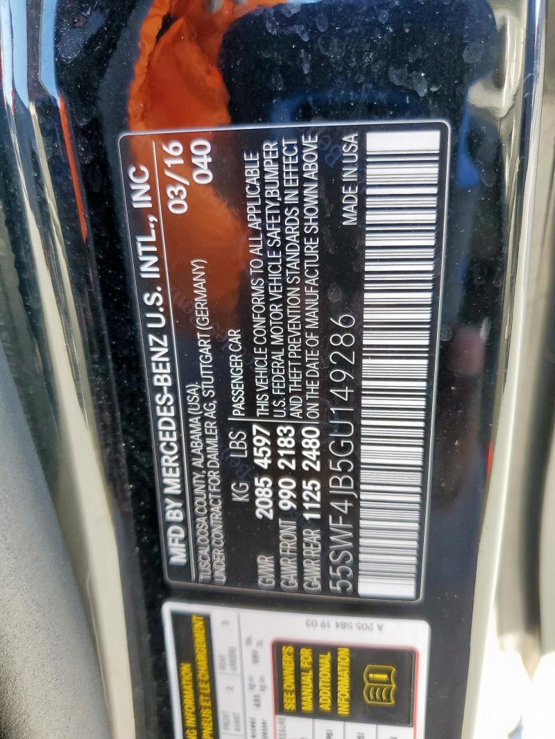 2016 MERCEDES-BENZ C 300 55SWF4JB5GU149286