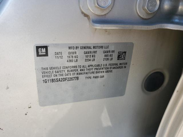 2013 CHEVROLET MALIBU LS - 1G11B5SA2DF226778