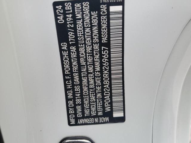 2024 PORSCHE CAYMAN GTS WP0AD2A80RK269657