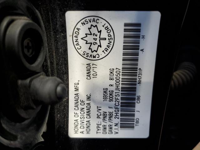 2018 HONDA CIVIC LX - 2HGFC2F51JH000507