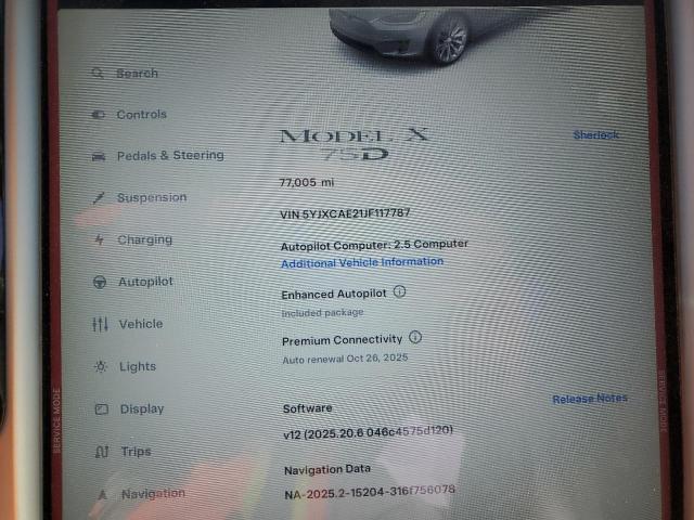 2018 TESLA MODEL X 5YJXCAE21JF117787