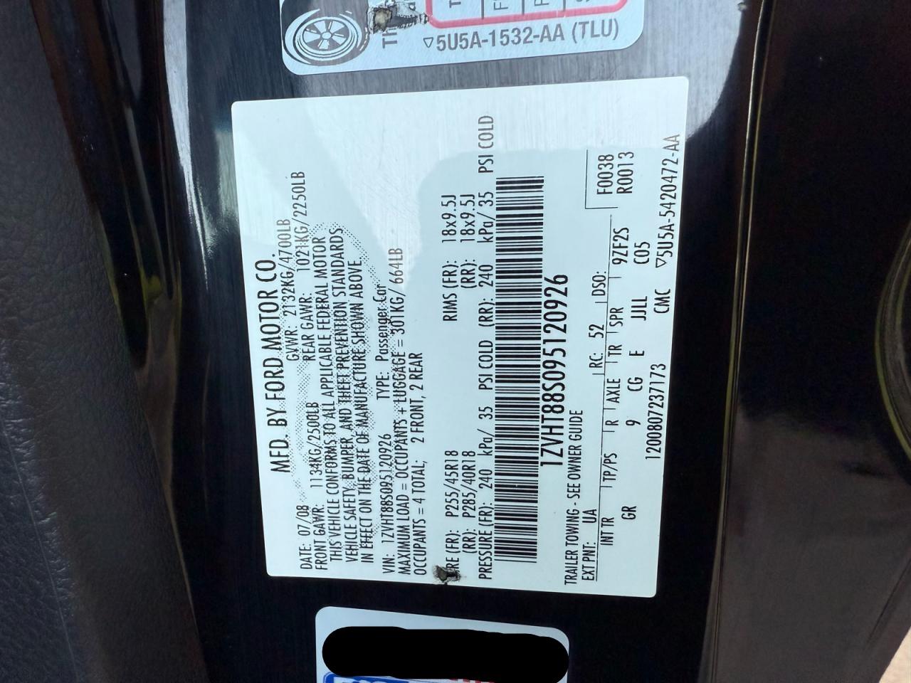 Lot #3273827385 2009 FORD MUSTANG SH