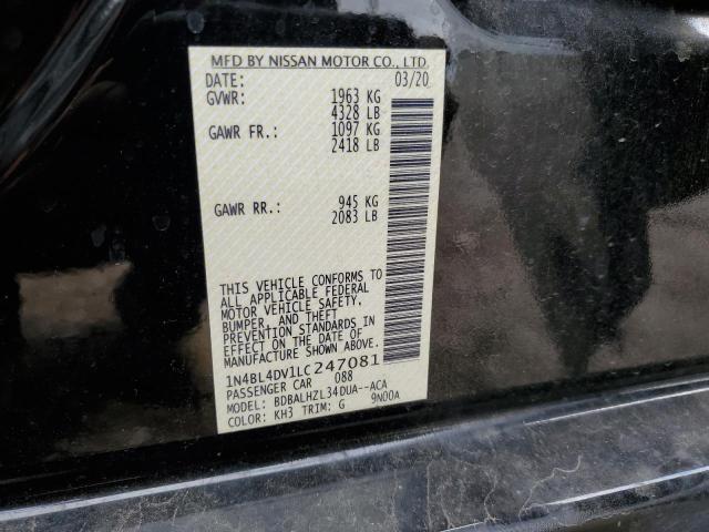 2020 NISSAN ALTIMA SV - 1N4BL4DV1LC247081