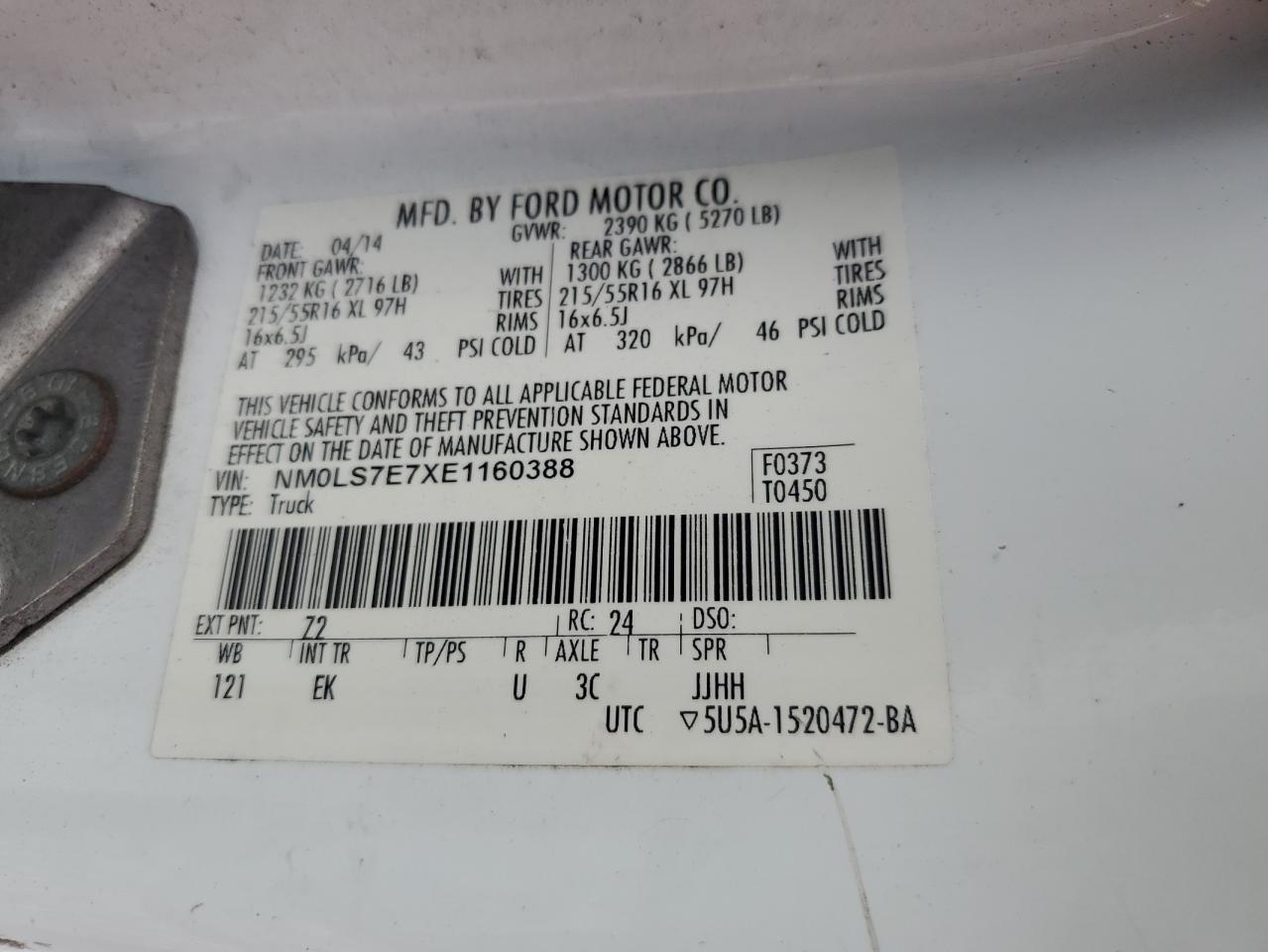 FORD TRANSIT CONNECT XL