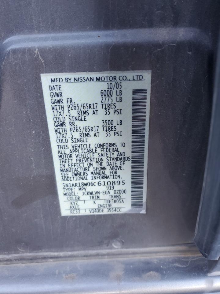 Lot #3277046158 2006 NISSAN PATHFINDER