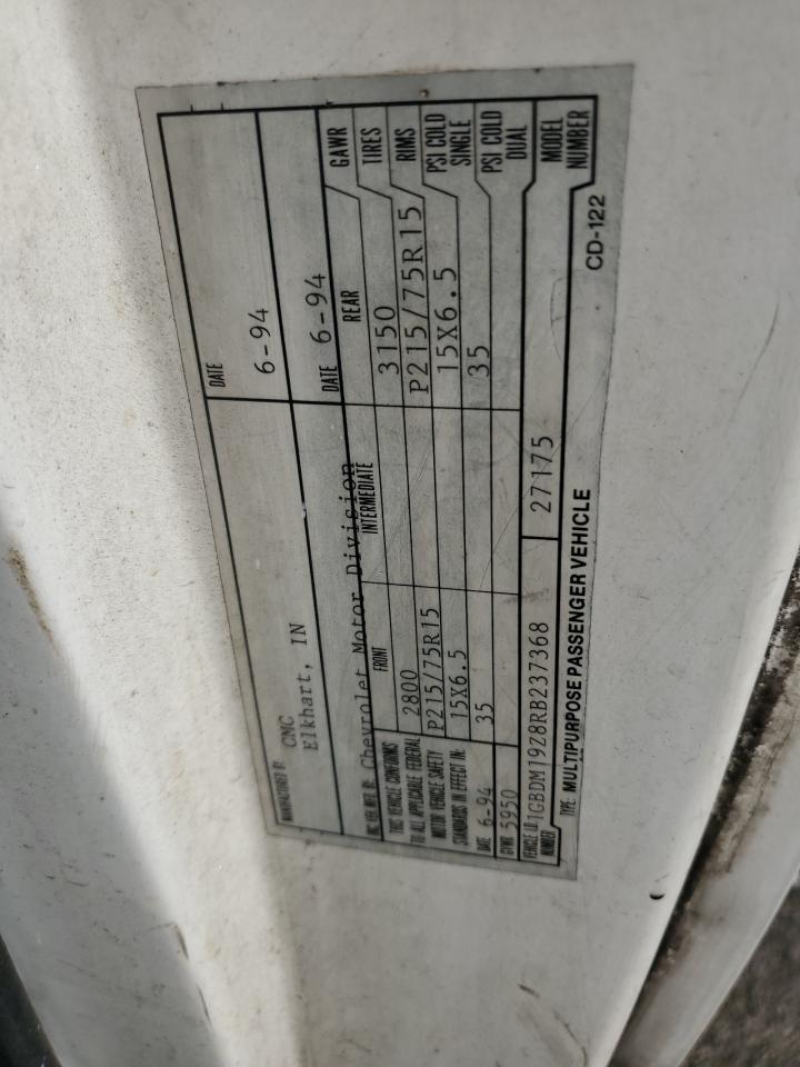 Lot #3302736018 1994 CHEVROLET ASTRO