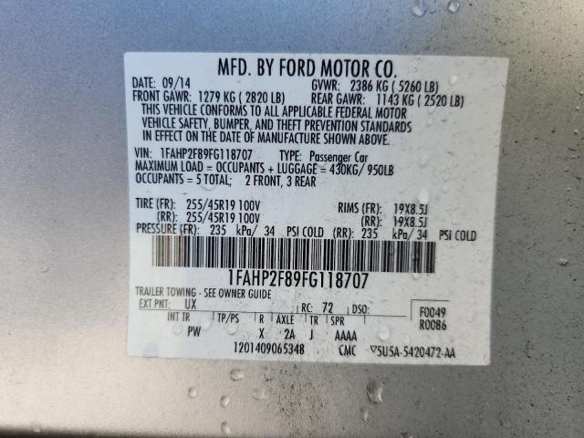 2015 FORD TAURUS LIM 1FAHP2F89FG118707