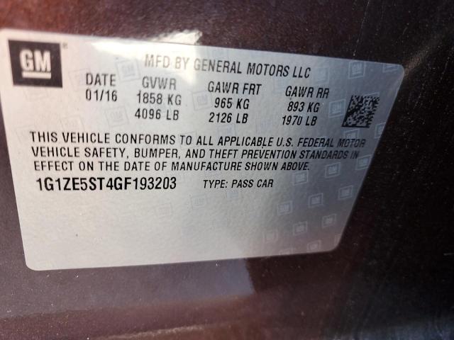 2016 CHEVROLET MALIBU LT 1G1ZE5ST4GF193203