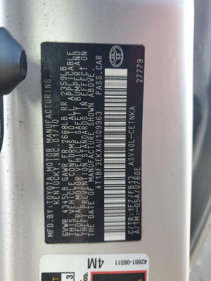 Lot #3302758342 2010 TOYOTA CAMRY BASE