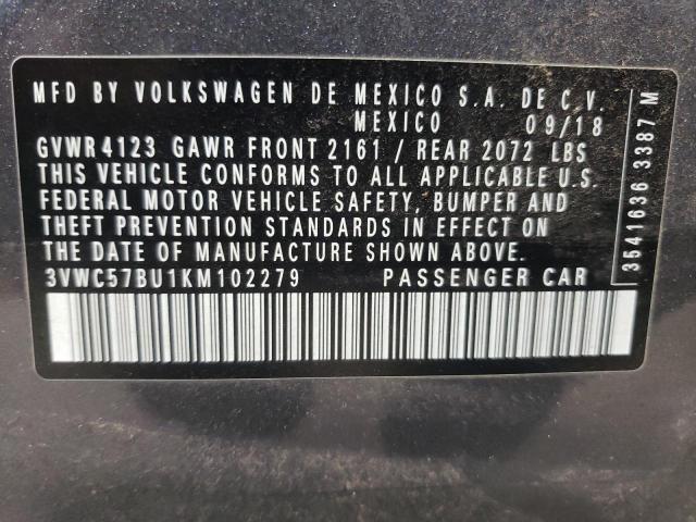 2019 VOLKSWAGEN JETTA S 3VWC57BU1KM102279