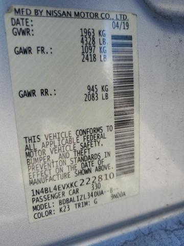 2019 NISSAN ALTIMA SL #3308275163