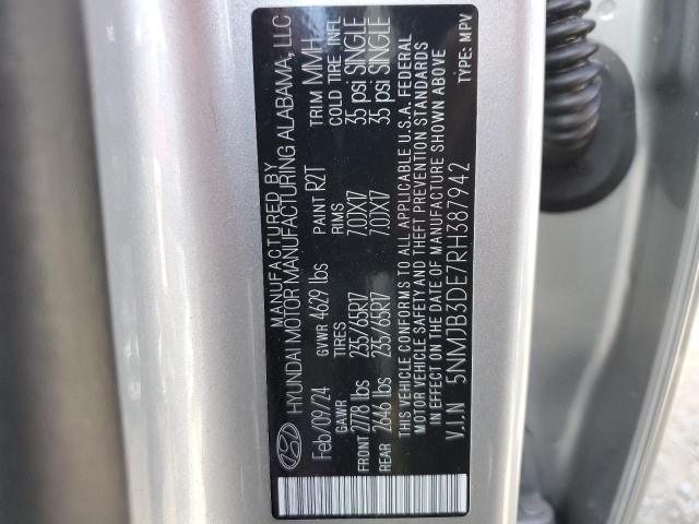 2024 HYUNDAI TUCSON SEL 5NMJB3DE7RH387942