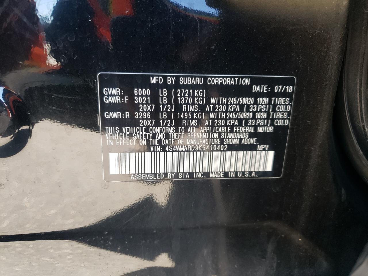 SUBARU ASCENT TOURING