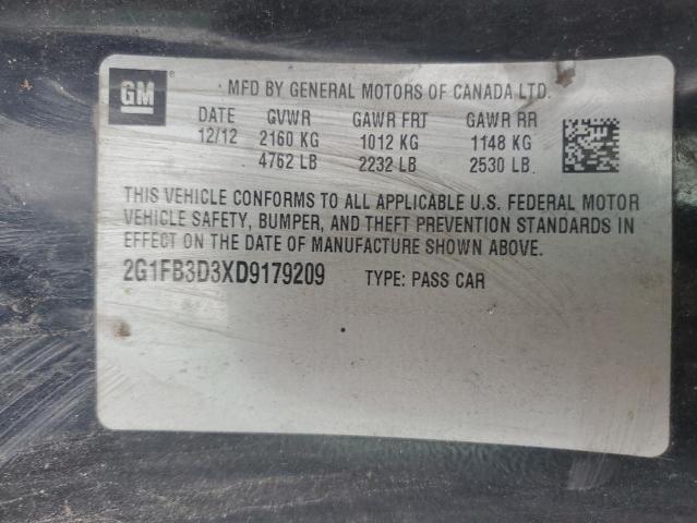 2013 CHEVROLET CAMARO LT - 2G1FB3D3XD9179209