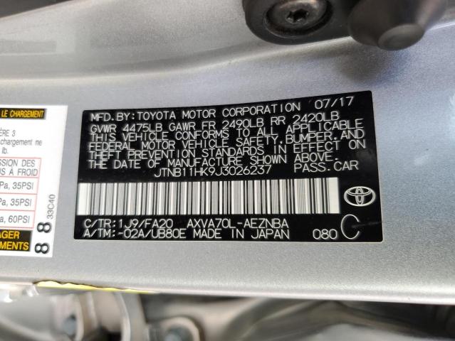 2018 TOYOTA CAMRY L JTNB11HK9J3026237
